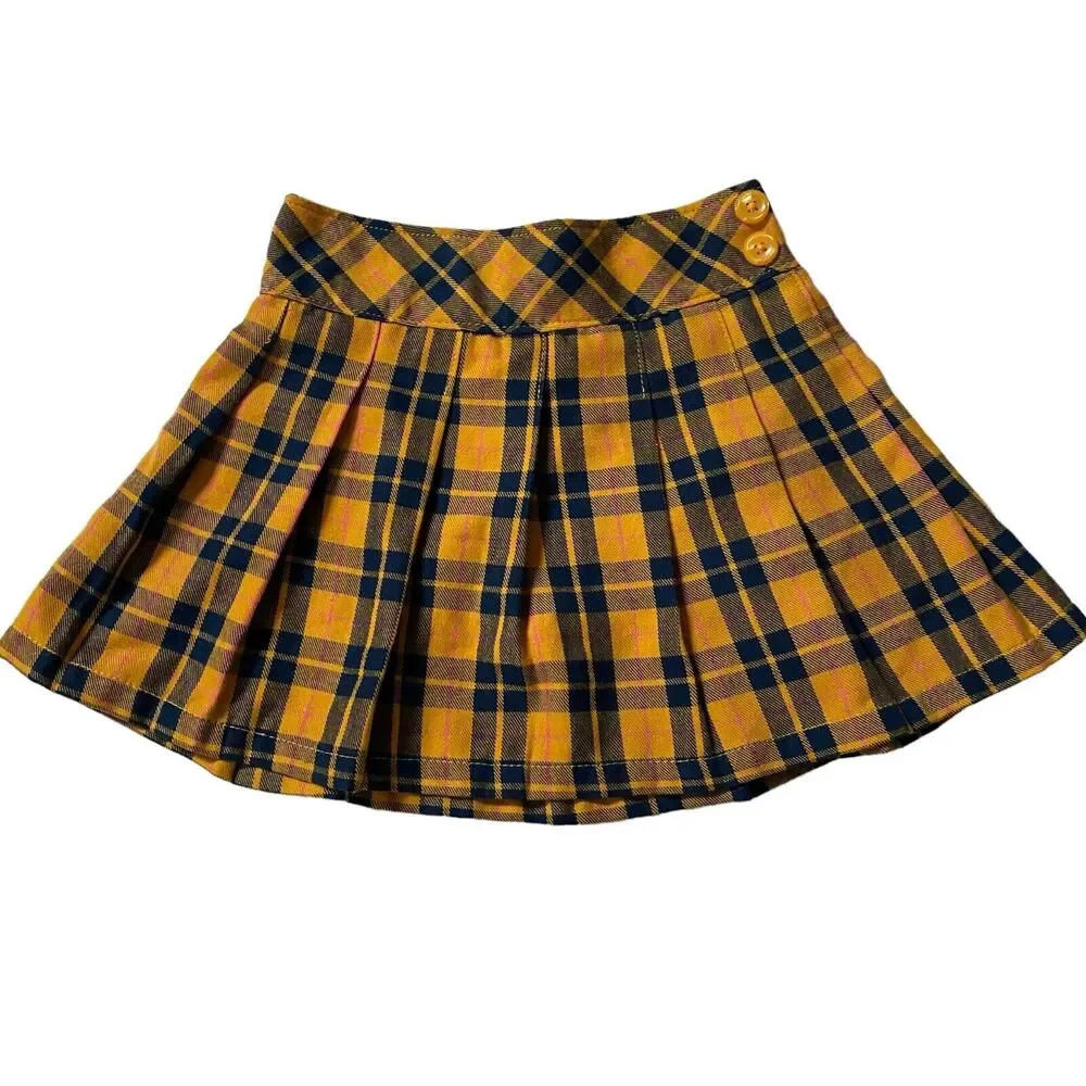 Garanimals Toddler Girl Plaid Skort Mustard Yellow Blue size 3T